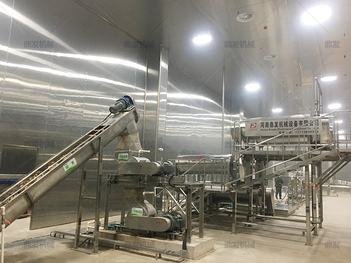鼎发日产20吨红薯淀粉设备在河北金沙河运行现场