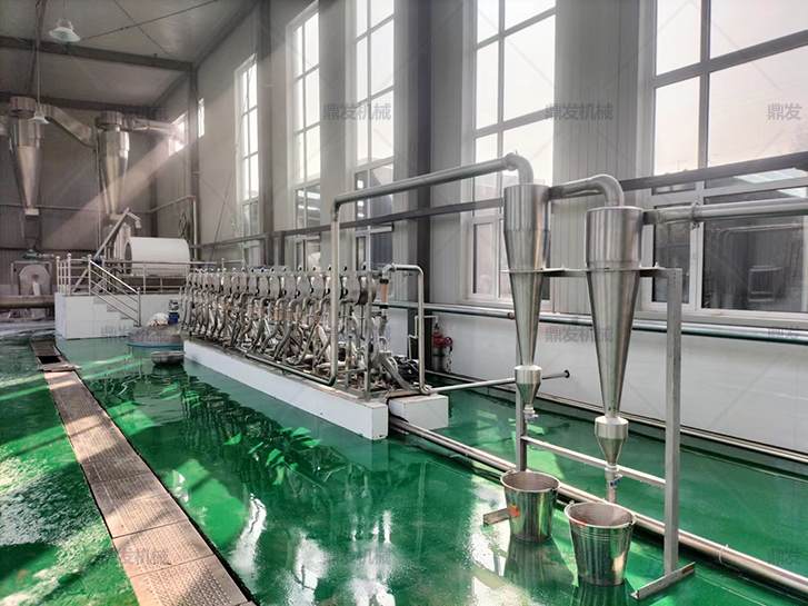 鼎发河北井陉日产20吨红薯淀粉设备运行现场